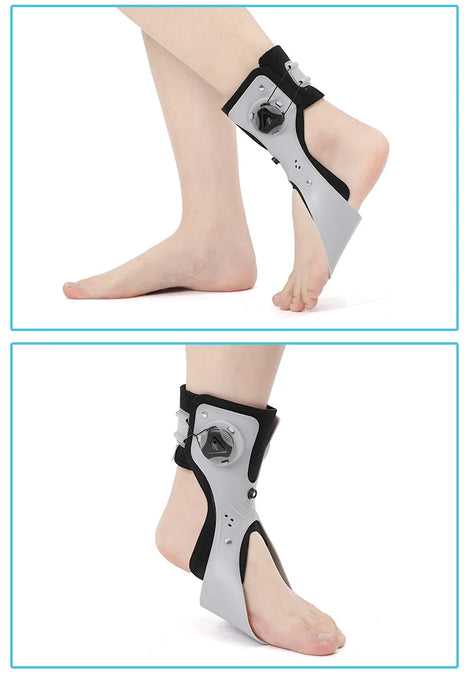 Inflatable Drop Foot Brace Orthosis-AFO Ankle Support With Comfortable Adjustable Buckle for Hemiplegia Stroke Shoes Walking