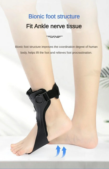 Drop Foot Brace AFO Orthosis Ankle Support with Comfortable Adjustable Buckle for Hemiplegia Stroke Walking Shoes