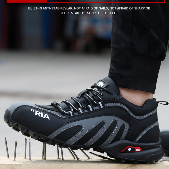 Lightweight for Running Safety Shoes Men Waterproof Slip on Work Steel Toe Boots Lightweight Shockproof Design Sneaker