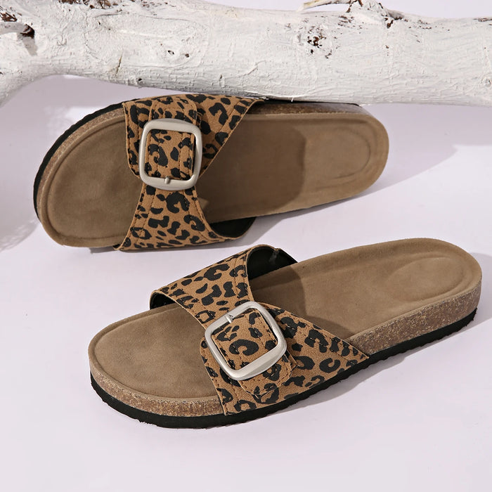 Soft Footbed Suede Cork Sandals – Comfortable Retro Clogs for Women