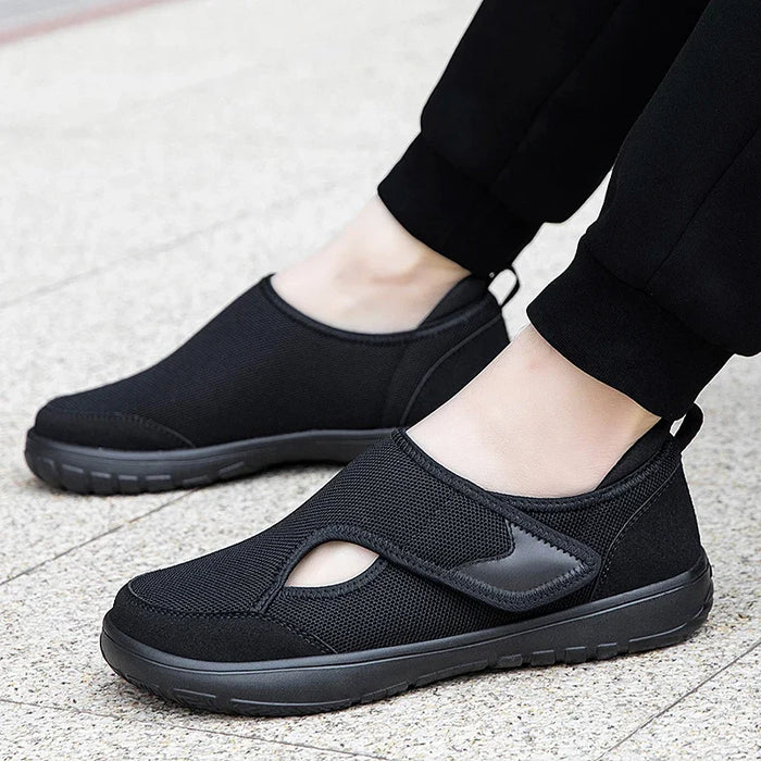 2025 Men's orthopedic wide foot swollen walking casual shoes thumb valgus adjustment soft and comfortable diabetic women's shoes