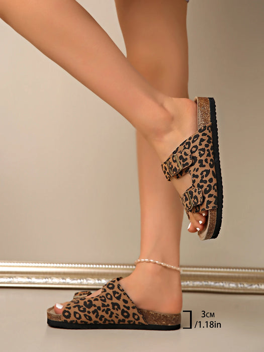 Soft Footbed Suede Cork Sandals – Comfortable Retro Clogs for Women