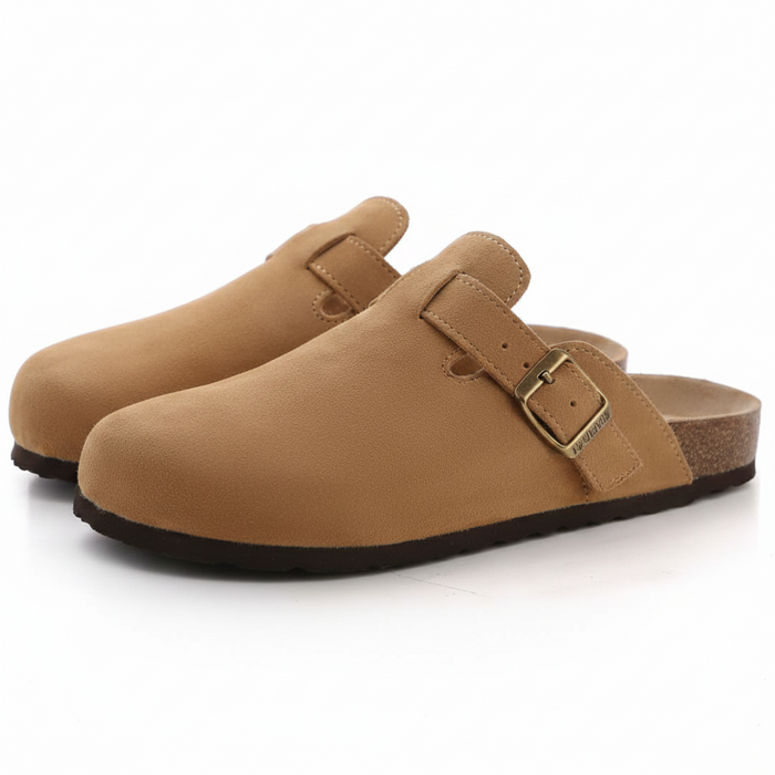 Leather Bockon Slippers