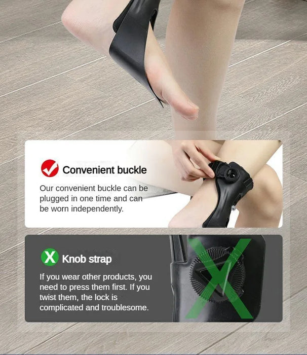 Drop Foot Brace AFO Orthosis Ankle Support with Comfortable Adjustable Buckle for Hemiplegia Stroke Walking Shoes