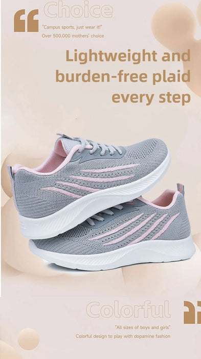 Women's Lightweight Running Shoes Summer Breathable Lace-Up Gym Walking Training  Cushioned Sole Non Slip Fatigue Relief Casual