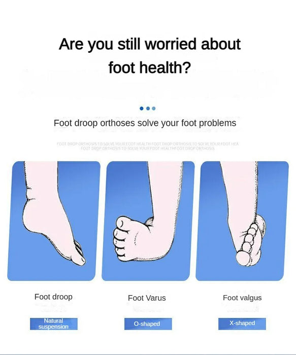 Drop Foot Brace AFO Orthosis Ankle Support with Comfortable Adjustable Buckle for Hemiplegia Stroke Walking Shoes