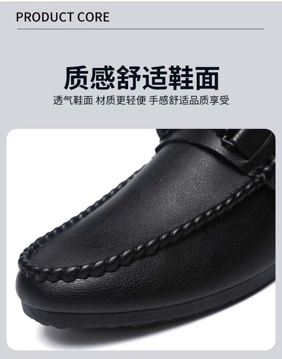 Lightweight Half Shoes For Men Mules Summer Man Slides Slip On Flats Men Driving Casual Shoes Leather Semi-Drag Loafers Slippers