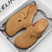 Suede Leather Cork Clogs – Comfortable Closed Toe Footbed Sandals