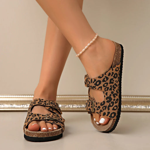 Soft Footbed Suede Cork Sandals – Comfortable Retro Clogs for Women
