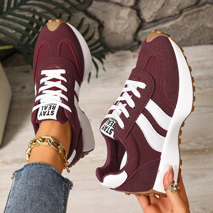 Women Sneakers Retro Casual Flat Bottom Round Toe Sports Shoes Spring Autumn Sneakers Women Fashionable Designer Shoes Women