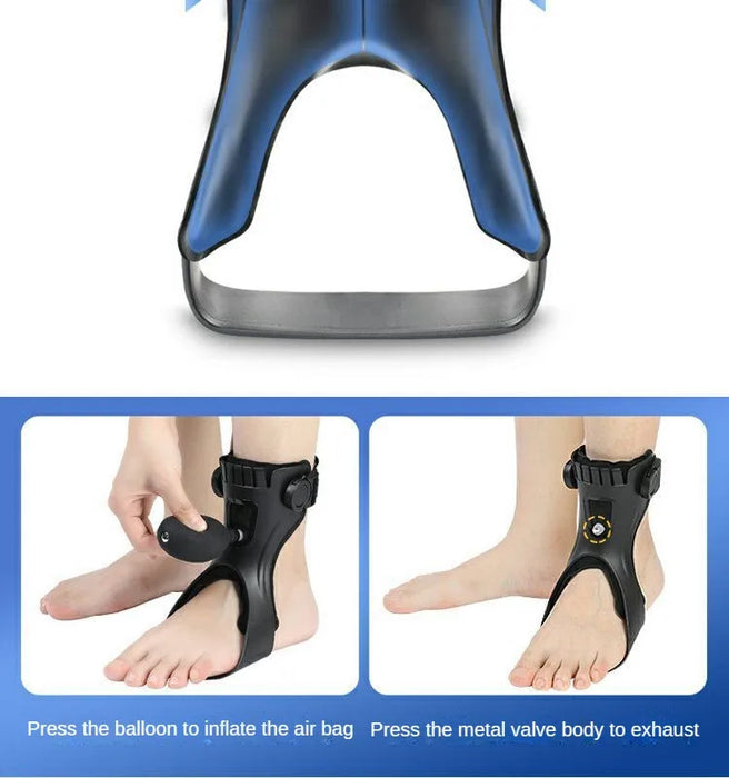 Drop Foot Brace AFO Orthosis Ankle Support with Comfortable Adjustable Buckle for Hemiplegia Stroke Walking Shoes