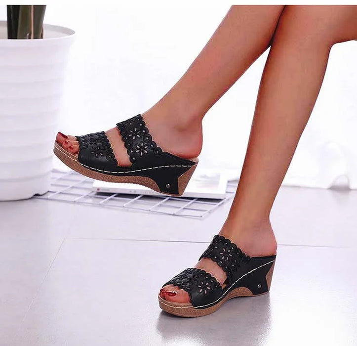 women platform walking sandals