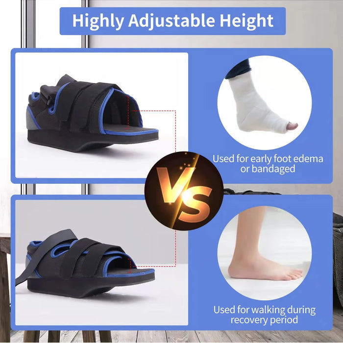 Post-op Shoes for Broken Toe Lightweight Orthowedge Shoes Medical Orthopedic Foot Brace Off-loading Healing shoe for Foot Surger
