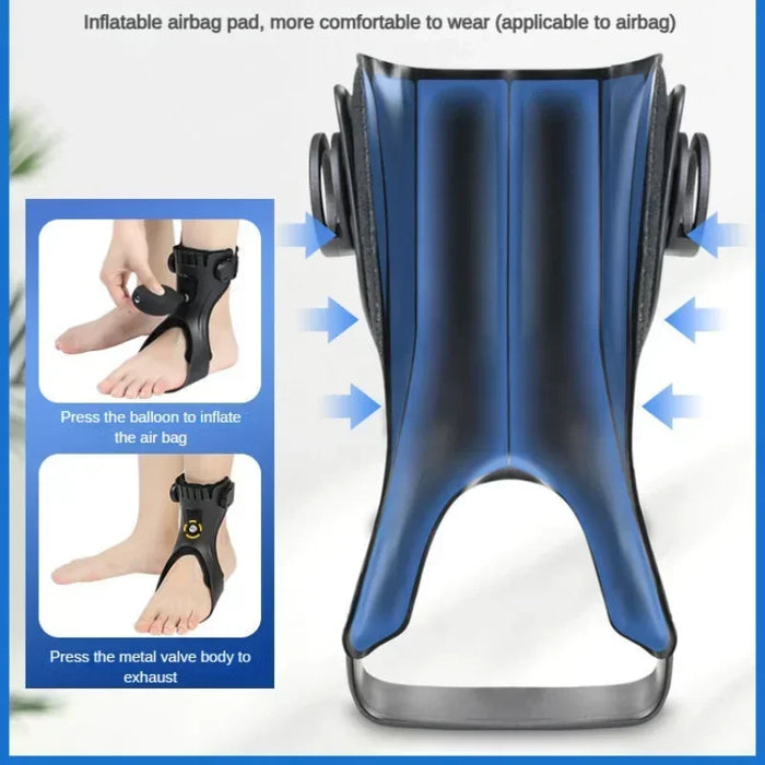 Drop Foot Brace AFO Orthosis Ankle Support with Comfortable Adjustable Buckle for Hemiplegia Stroke Walking Shoes