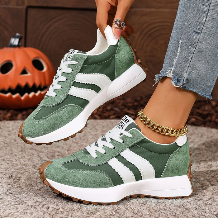 Women Sneakers Retro Casual Flat Bottom Round Toe Sports Shoes Spring Autumn Sneakers Women Fashionable Designer Shoes Women