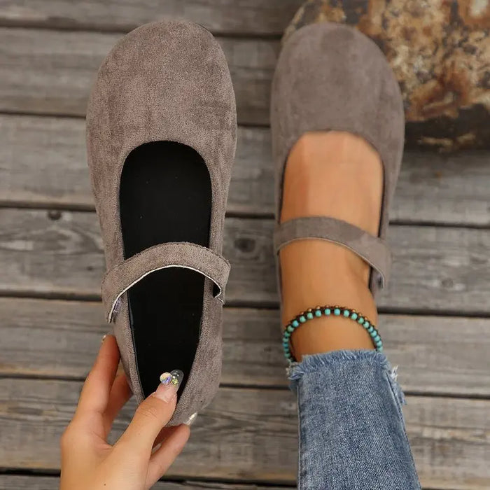 Retro Single Shoes for Women Spring Autumn Large Size Flats Female Shallow Mouth Round Toe Solid Colour Loafers Sapatos Feminino