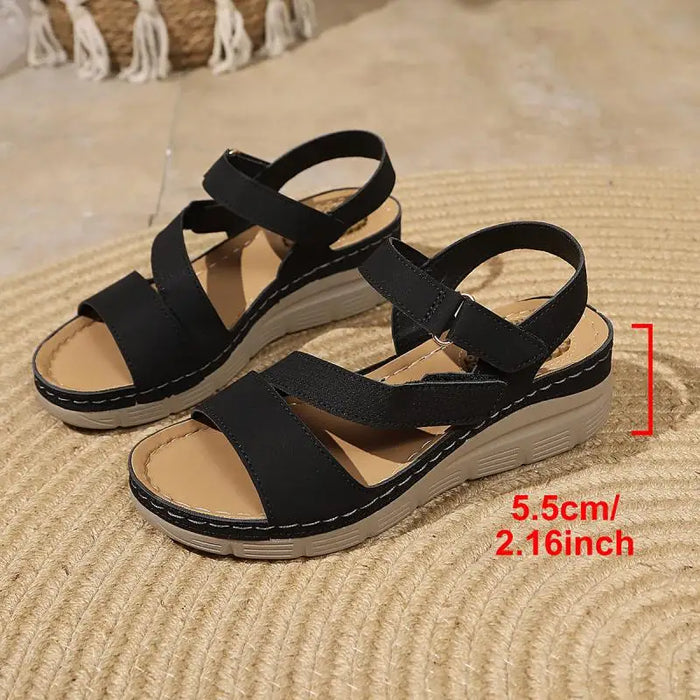 comfort platform wedge heel sandals