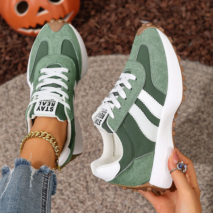 Women Sneakers Retro Casual Flat Bottom Round Toe Sports Shoes Spring Autumn Sneakers Women Fashionable Designer Shoes Women