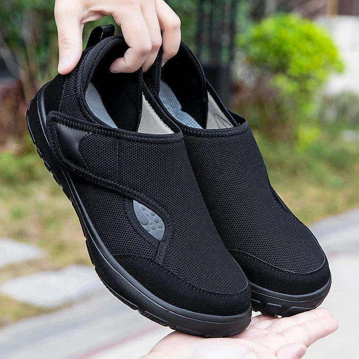 2025 Men's orthopedic wide foot swollen walking casual shoes thumb valgus adjustment soft and comfortable diabetic women's shoes