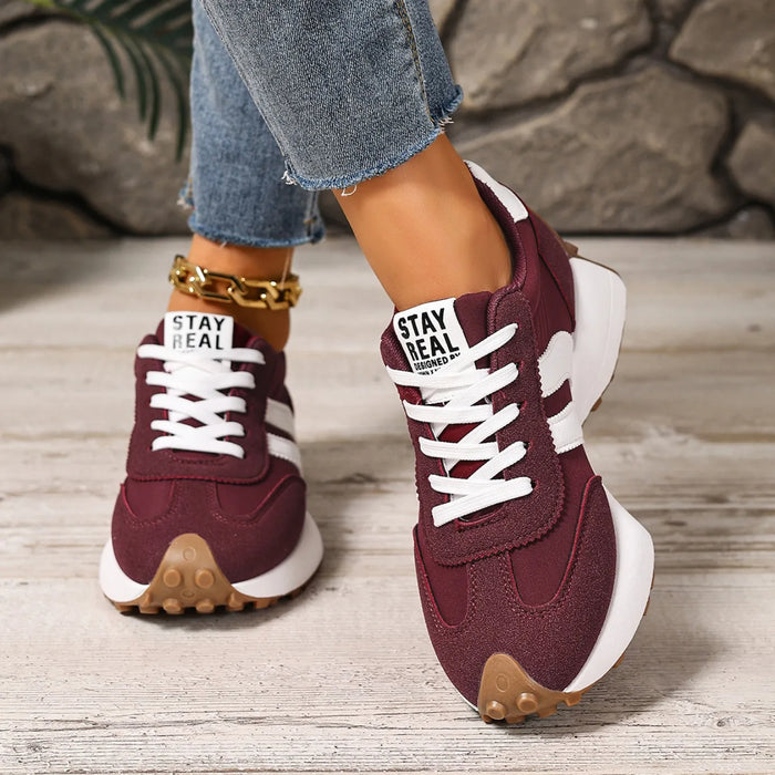 Women Sneakers Retro Casual Flat Bottom Round Toe Sports Shoes Spring Autumn Sneakers Women Fashionable Designer Shoes Women