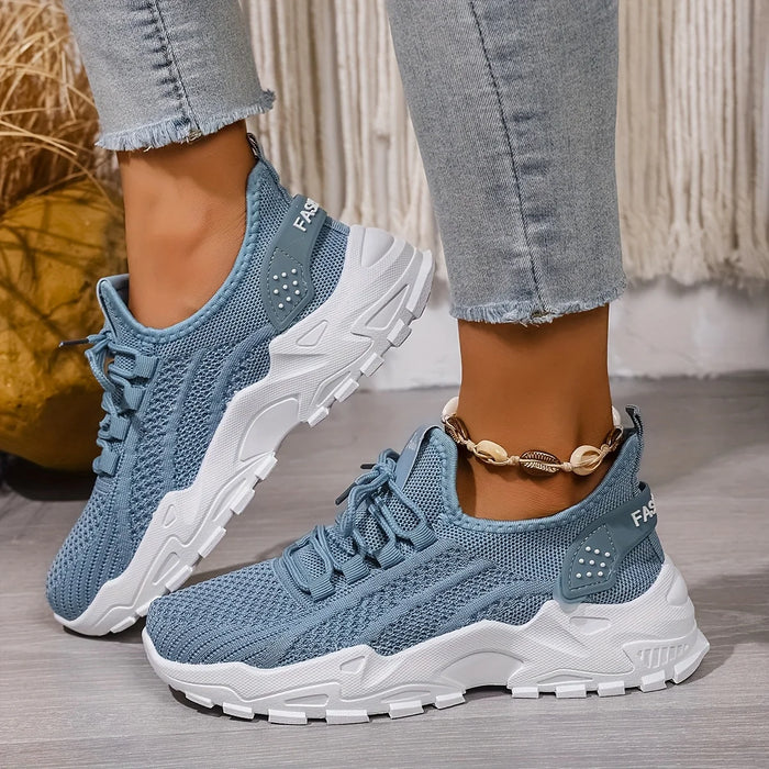 Breathable Knit Sneakers Fashion Comfortable Slip Resistant Soft Sole Shoes for Men Outdoor Walking