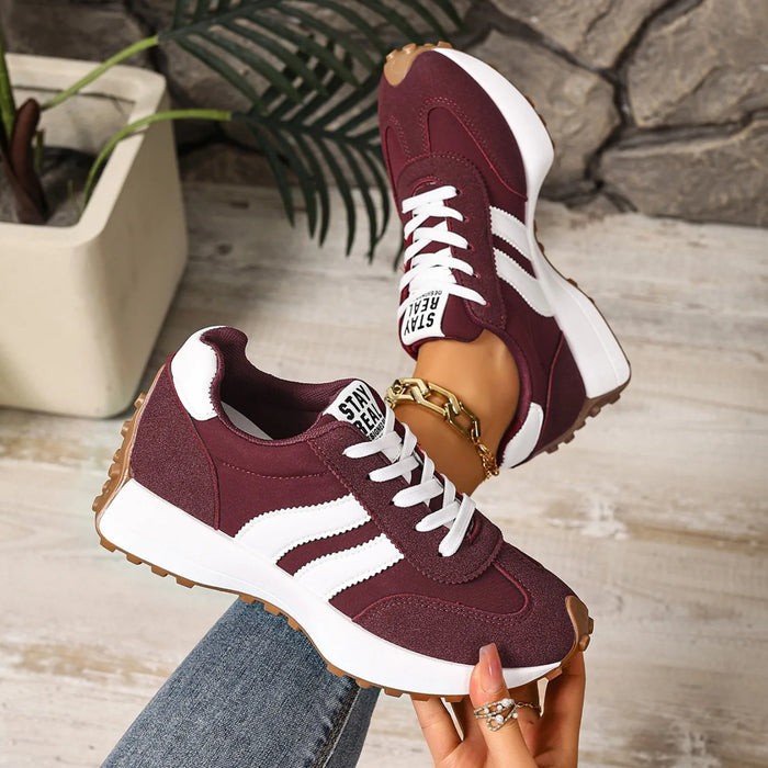 Women Sneakers Retro Casual Flat Bottom Round Toe Sports Shoes Spring Autumn Sneakers Women Fashionable Designer Shoes Women