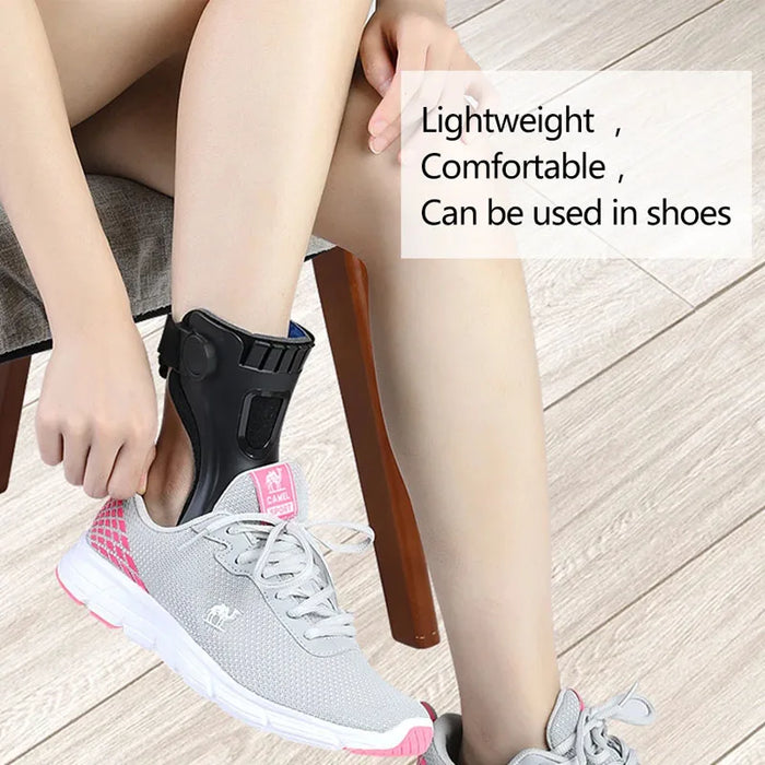 Inflatable Drop Foot Brace Orthosis-AFO Ankle Support With Comfortable Adjustable Buckle for Hemiplegia Stroke Shoes Walking