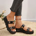 studded platform slide sandals
