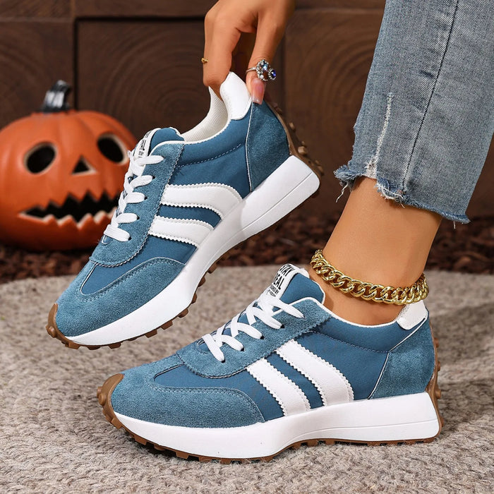 Women Sneakers Retro Casual Flat Bottom Round Toe Sports Shoes Spring Autumn Sneakers Women Fashionable Designer Shoes Women