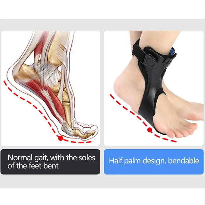 Inflatable Drop Foot Brace Orthosis-AFO Ankle Support With Comfortable Adjustable Buckle for Hemiplegia Stroke Shoes Walking