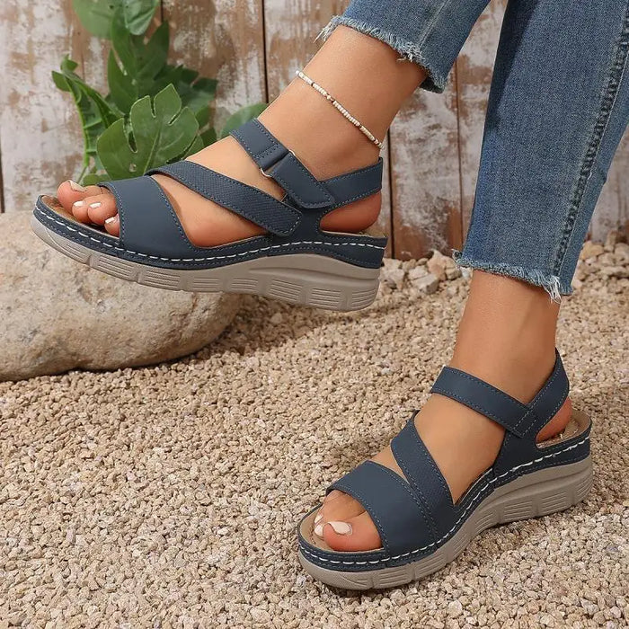 comfort platform wedge heel sandals