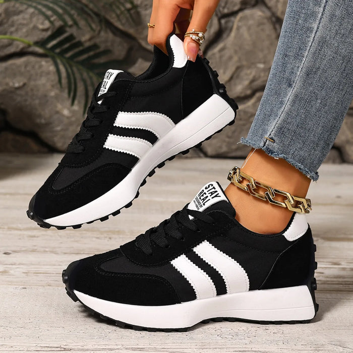 Women Sneakers Retro Casual Flat Bottom Round Toe Sports Shoes Spring Autumn Sneakers Women Fashionable Designer Shoes Women