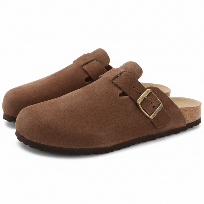 Leather Bockon Slippers