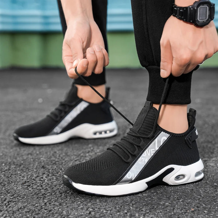 Man Sneakers Breathable Mesh Hiking Shoe Comfortable Walking Shoes Outdoor Fashion Travel Gym Exercise Casual Wear Facon Shoes