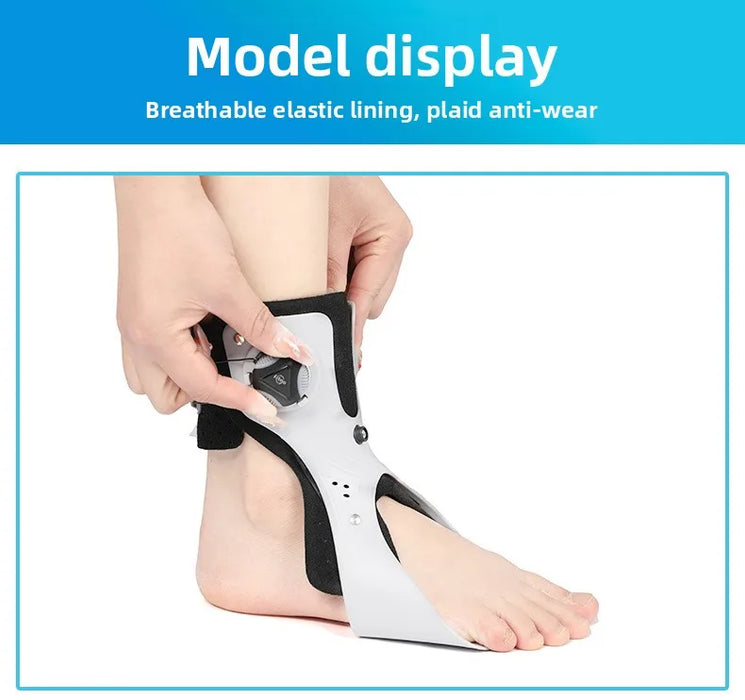 Inflatable Drop Foot Brace Orthosis-AFO Ankle Support With Comfortable Adjustable Buckle for Hemiplegia Stroke Shoes Walking