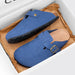 Suede Leather Cork Clogs – Comfortable Closed Toe Footbed Sandals
