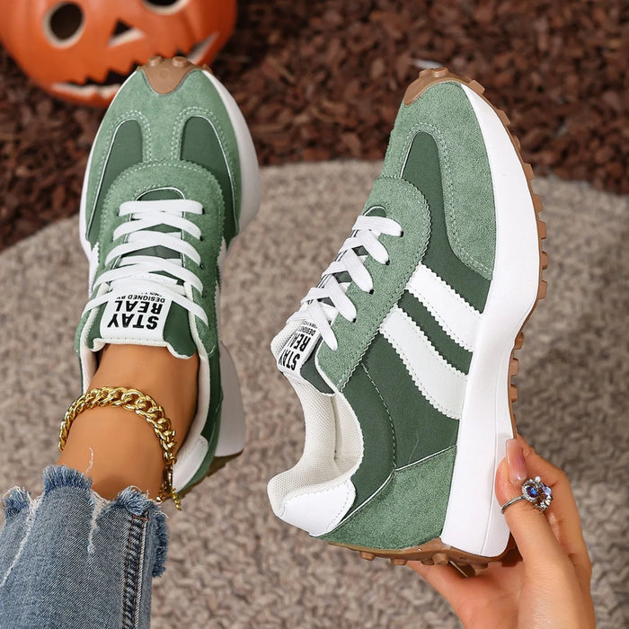 Women Sneakers Retro Casual Flat Bottom Round Toe Sports Shoes Spring Autumn Sneakers Women Fashionable Designer Shoes Women