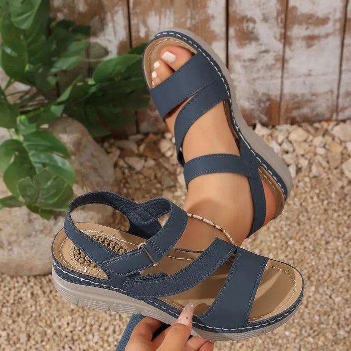 comfort platform wedge heel sandals