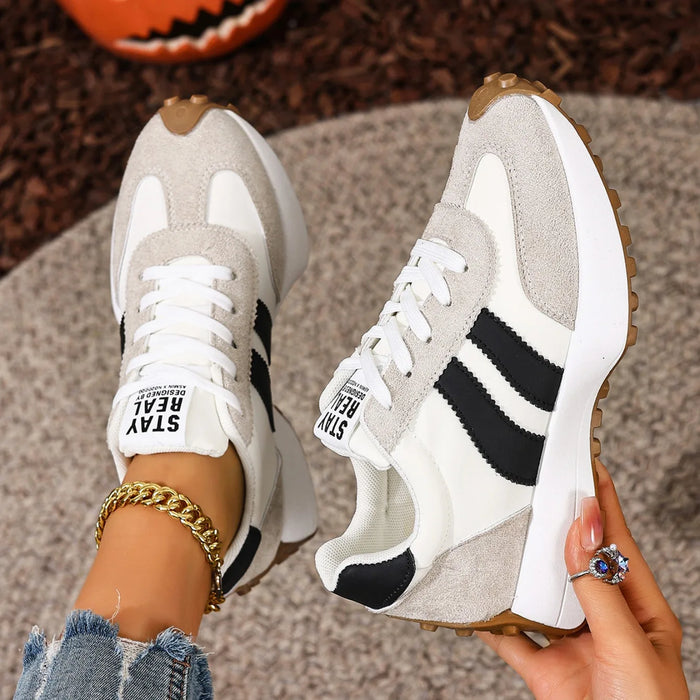 Women Sneakers Retro Casual Flat Bottom Round Toe Sports Shoes Spring Autumn Sneakers Women Fashionable Designer Shoes Women