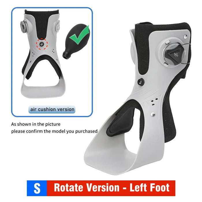 Inflatable Drop Foot Brace Orthosis-AFO Ankle Support With Comfortable Adjustable Buckle for Hemiplegia Stroke Shoes Walking