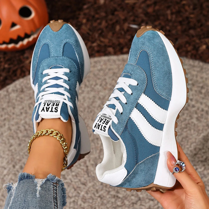 Women Sneakers Retro Casual Flat Bottom Round Toe Sports Shoes Spring Autumn Sneakers Women Fashionable Designer Shoes Women