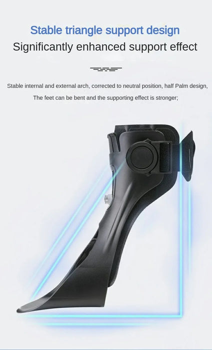 Drop Foot Brace AFO Orthosis Ankle Support with Comfortable Adjustable Buckle for Hemiplegia Stroke Walking Shoes