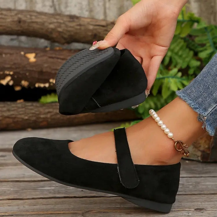 Retro Single Shoes for Women Spring Autumn Large Size Flats Female Shallow Mouth Round Toe Solid Colour Loafers Sapatos Feminino