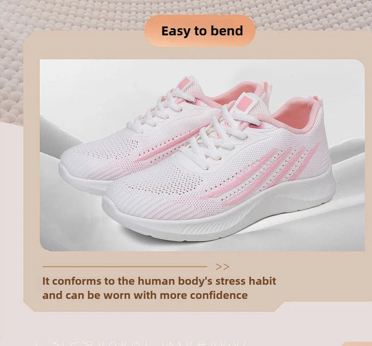 Women's Lightweight Running Shoes Summer Breathable Lace-Up Gym Walking Training  Cushioned Sole Non Slip Fatigue Relief Casual