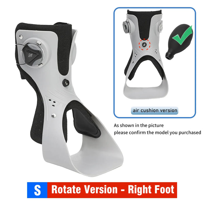Inflatable Drop Foot Brace Orthosis-AFO Ankle Support With Comfortable Adjustable Buckle for Hemiplegia Stroke Shoes Walking