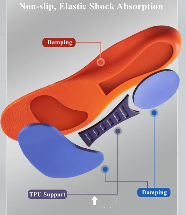 Orthopedic Insoles for Shoes Men Women Brand Arch Support Air Insole for Feet Shock-absorbing Baskets Sport Running Shoe Sole