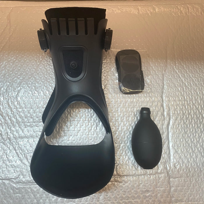 Inflatable Drop Foot Brace Orthosis-AFO Ankle Support With Comfortable Adjustable Buckle for Hemiplegia Stroke Shoes Walking