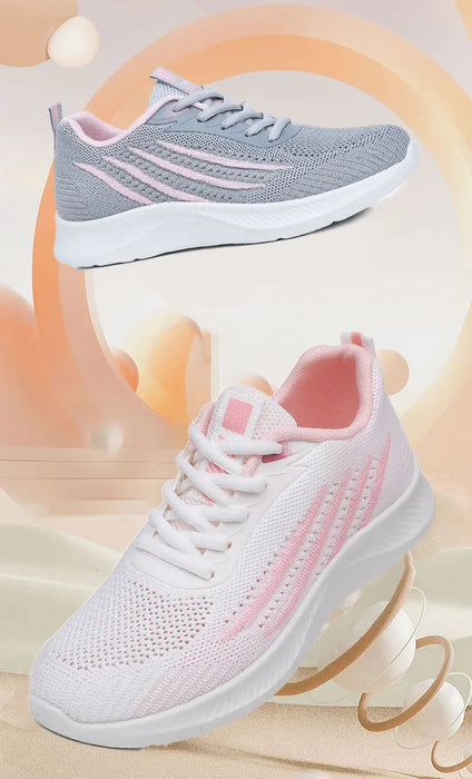 Women's Lightweight Running Shoes Summer Breathable Lace-Up Gym Walking Training  Cushioned Sole Non Slip Fatigue Relief Casual