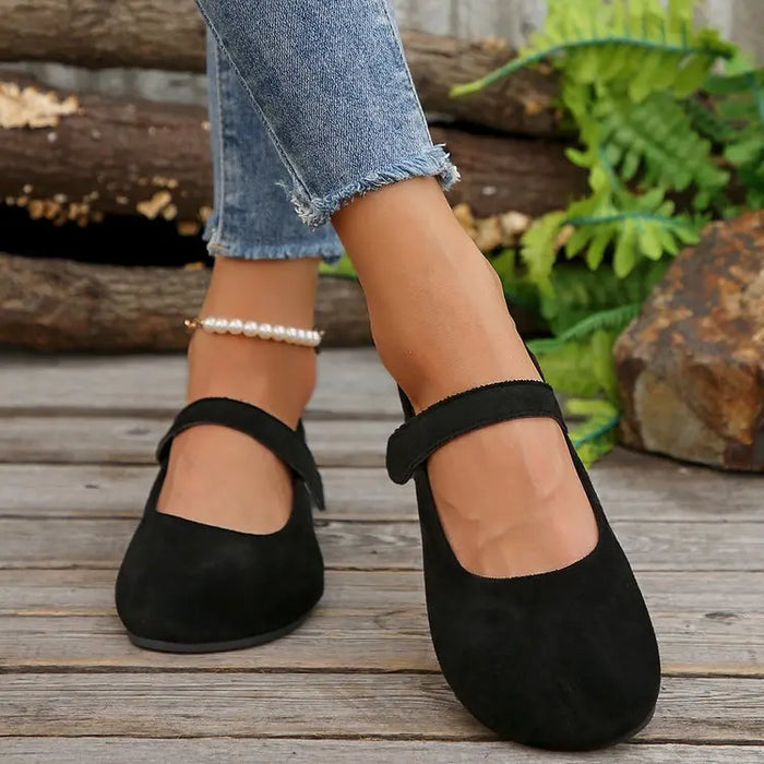 Retro Single Shoes for Women Spring Autumn Large Size Flats Female Shallow Mouth Round Toe Solid Colour Loafers Sapatos Feminino